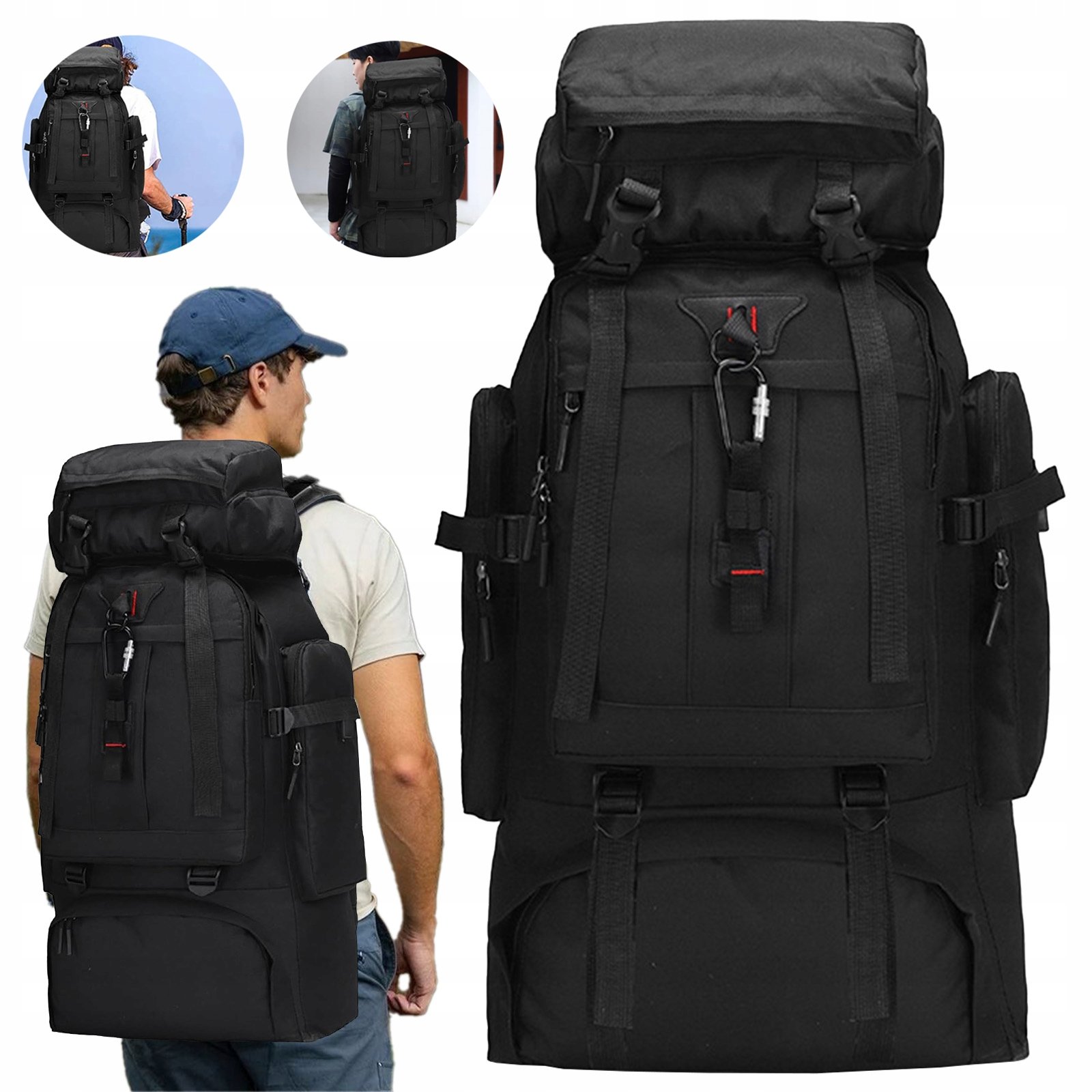 Plecak Taktyczny Turystyczny Trekkingowy 80L Wojskowy Outdoor Survival Bushcraft
