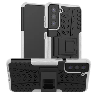Pokrowiec König Design kompatybilny z Samsung Galaxy S21 Plus - plastikowe, miękkie etui na telefon - biały - Etui i futerały do telefonów - miniaturka - grafika 1