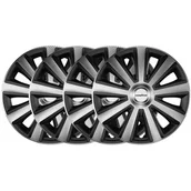 Kołpaki samochodowe - Goodyear Goodyear 10623 kołpaki ozdobne na koła samochodowe"Memphis Carbon", zestaw 4 szt, 40,64 cm (16 cali), czarne/srebrne 10625 - miniaturka - grafika 1