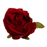 Sztuczne kwiaty - Róża wyrobowa 8cm O11-164 RD6 sztuczna główka róży czerwona - miniaturka - grafika 1