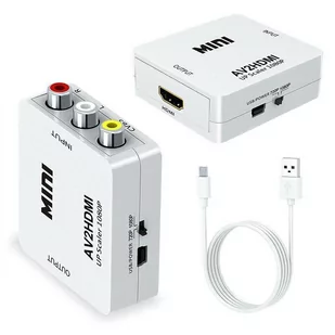 Konwerter Av Rca Do Hdmi Adapter Pal Ntsc Video - Adaptery i przejściówki - miniaturka - grafika 2