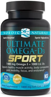 Ultimate Nordic Naturals Omega-D3 Sport (60 kaps.) - Witaminy i minerały - miniaturka - grafika 1
