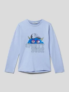 Swetry dla chłopców - Bluzka z długim rękawem i nadrukiem z motywem i napisem - grafika 1