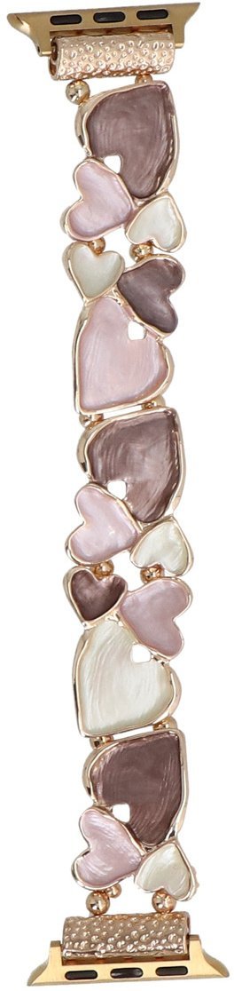 GlacierX bransoleta do smartwatcha Gleam Tender Stretch Bracelet Rose Coffee do Apple Watch 38/40/41mm Różowo-Kawowa