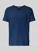 Koszulki męskie - T-shirt z dekoltem serafino - miniaturka - grafika 1