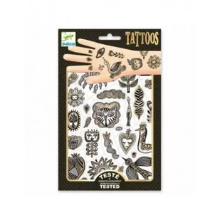 Djeco Złoty Szyk metaliczne tatuaże zestaw tatuaży - Zabawki kreatywne - miniaturka - grafika 1