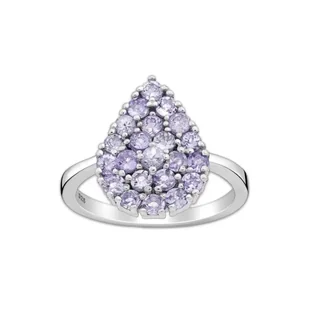 Srebrny pierścionek z tanzanitami - Europa 19, US 9 - Pierścionki - miniaturka - grafika 1