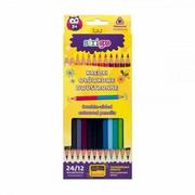 Przybory szkolne - Kredki ołówkowe dwukolorowe 24 kolory STRIGO - miniaturka - grafika 1