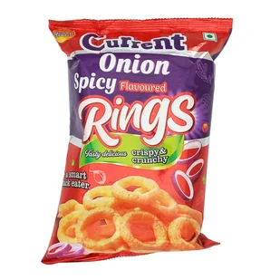 Chrupki krążki cebulowe ostre Spicy Flavoured Onion Rings Current 50g - Chrupki - miniaturka - grafika 1