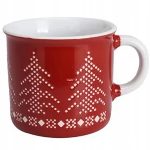 Czerwony Kubek Świąteczny Ceramiczny Kubeczek Prezent 170 Ml Sweterek - Kubki - miniaturka - grafika 1