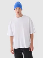 Koszulki męskie - Męski t-shirt basic Outhorn OTHWAW24TTSHM2365 - biały - miniaturka - grafika 1