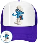 Czapki i chusty sportowe męskie - CZAPKA Z DASZKIEM SMERFY DLA DZIECI NA LATO NIEBIESKA BEJSBOLÓWKA - miniaturka - grafika 1