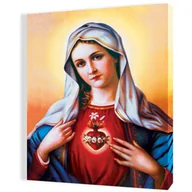 Ikony i obrazy sakralne - Obraz religijny na płótnie Serce Maryi - miniaturka - grafika 1