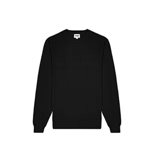 Wrangler Męska bluza z dzianiny Crewneck Knit, czarny, L - Bluzy męskie - miniaturka - grafika 1