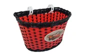 Koszyki rowerowe - Pleciony Koszyk Na Kierownicę / Rower - Czerwony - miniaturka - grafika 1