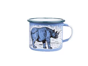 Kubek emaliowany, niebieski Rhino - Kubki - miniaturka - grafika 1