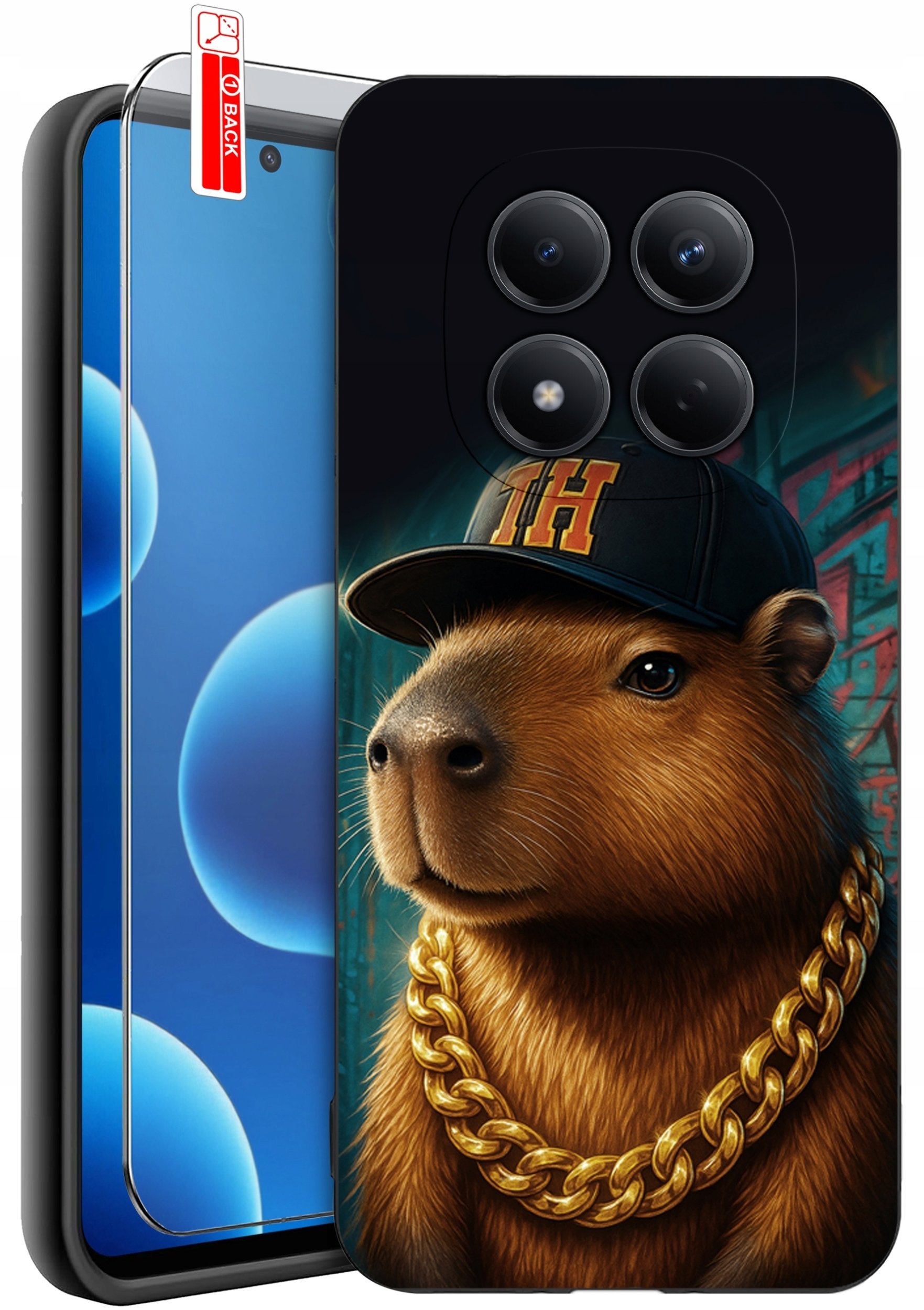 krainaGSM Etui Do Xiaomi Redmi Note 15 Pro 5G Wzory Silikonowe Matt Case + Szkło