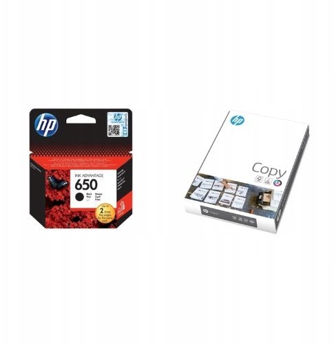 Tusz HP 650 Czarny CZ101AE + Papier ksero COPY CZ101AE + HP-005318