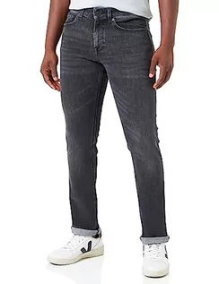 Spodenki męskie - BOSS Męskie spodnie jeansowe Delaware BC-P, Black4, 33W / 30L - grafika 1