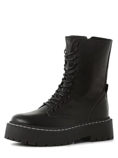 Steve Madden Skórzane kozaki Kobiety skóra czarny jednolity, 36 - Kozaki damskie - miniaturka - grafika 1
