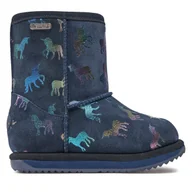 Buty dla dziewczynek - Śniegowce EMU Australia Rainbow Unicorn Brumby K12373 Granatowy - miniaturka - grafika 1