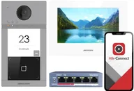 Wideodomofony - Zestaw wideodomofonowy HikVision KIT-IP-PL604-W - miniaturka - grafika 1