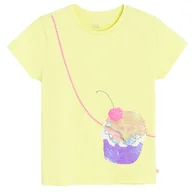 Koszulki dla dziewczynek - Cool Club, T-shirt dziewczęcy, żółty - miniaturka - grafika 1