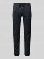 Spodnie męskie - Spodnie materiałowe o kroju slim fit z trokami - miniaturka - grafika 1