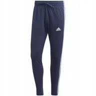 Dresy męskie - Spodnie męskie adidas Essentials Single Jersey Tapered Open Hem 3-Stripes g - miniaturka - grafika 1