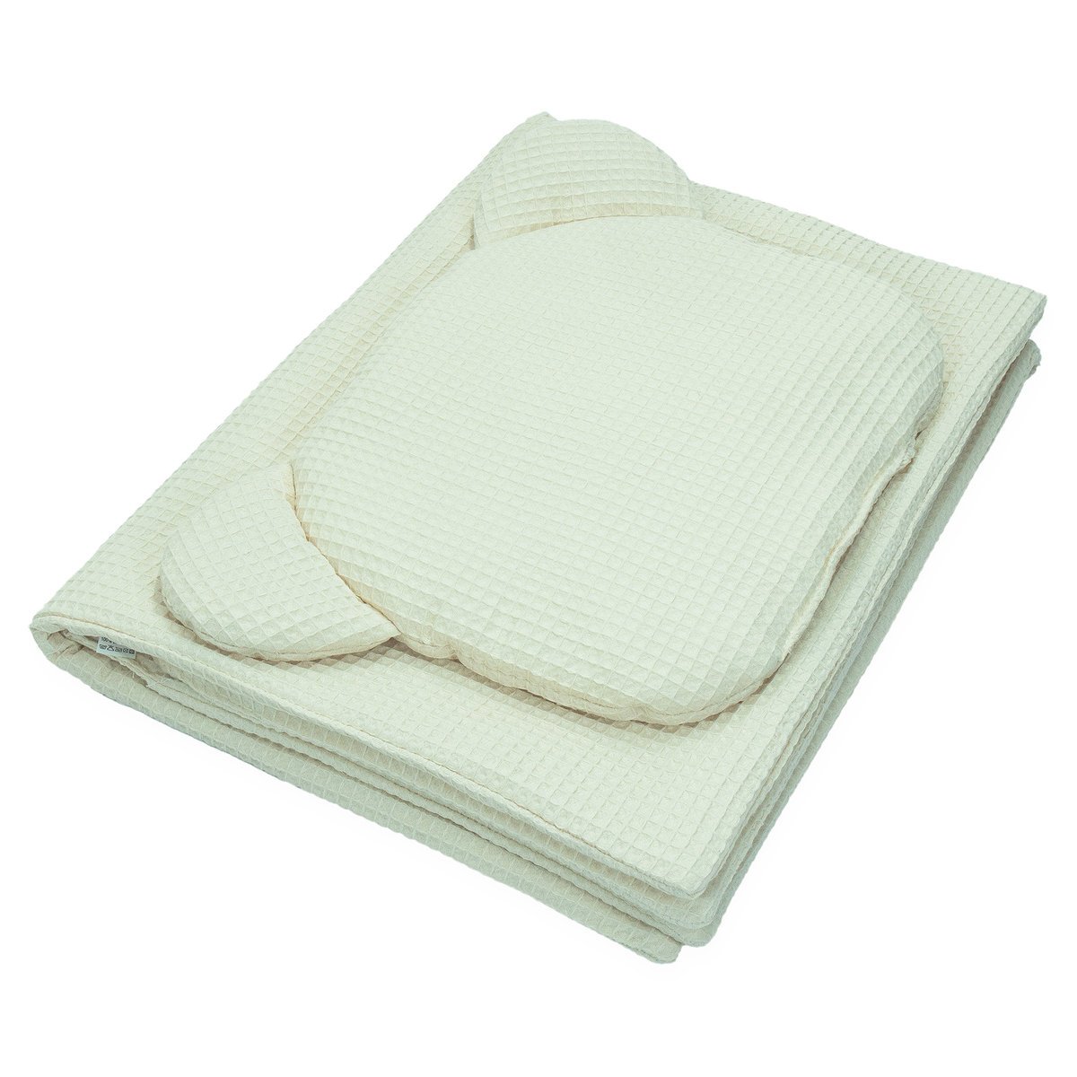 Kocyk 75 x 100 + podusia Wafel wypełnienie - Ivory