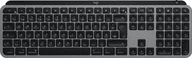 Klawiatury - Logitech MX Keys S for Mac klawiatura Biuro RF Wireless + Bluetooth QWERTZ Niemiecki Aluminium, Czarny - miniaturka - grafika 1