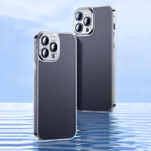 Baseus Frosted Glass Case etui pokrowiec do iPhone 13 sztywna obudowa z żelową ramką przezroczysty ARWS000602 - Etui i futerały do telefonów - miniaturka - grafika 11