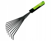 Grabie i motyki - Grabki wachlarzowe metalowe czarne do ogrodu 39 cm - miniaturka - grafika 1