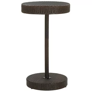 vidaXL Stolik ogrodowy, brązowy, 60,5 x 106 cm, polirattan - Stoły ogrodowe - miniaturka - grafika 1
