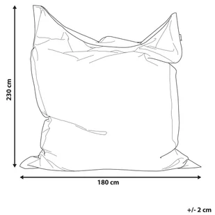 Pokrowiec na puf worek 180 x 230 cm żółty FUZZY - Pufy i podnóżki - miniaturka - grafika 7