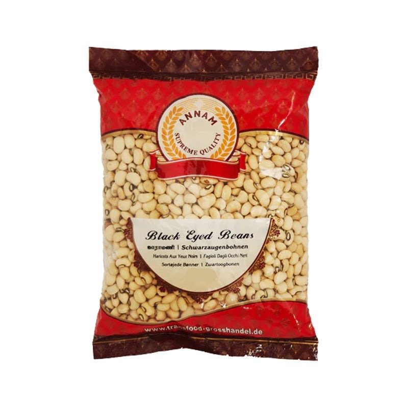 Fasola czarne oczko Annam Black Eyed Beans 2 kg - kremowa po ugotowaniu