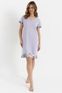 Bielizna nocna - Koszula nocna bawełniana z krótkim rękawem subtelna kolorystyka Cana 469 - miniaturka - grafika 1