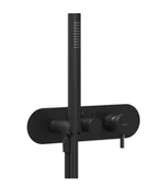 Baterie wannowe i prysznicowe - Ravak Espirit - Bateria podtynkowa na 2 urządzenia z akcesoriami, kolor czarny matowy X070287 - miniaturka - grafika 1