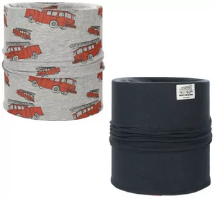 Czapka Dwustronna Fire Trucks Kids II by maximo, niebiesko-szary, 47-49 cm - Czapki dla dzieci - miniaturka - grafika 1