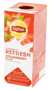 Lipton Czarna aromatyzowana herbata Classic Strawberry 25 kopert - Herbata - miniaturka - grafika 2