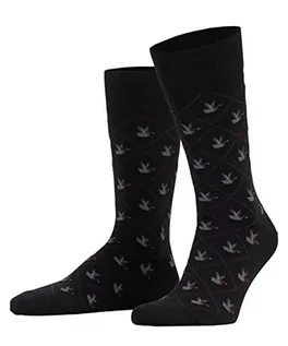 Skarpetki męskie - Burlington Męski Duck zrównoważona bawełna biologiczna półwysoka ze wzorem 1 para skarpet, czarny (Black 3000), 40-46 - grafika 1