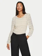 Swetry damskie - Vila Sweter Chikka 14095731 Beżowy Standard Fit - miniaturka - grafika 1
