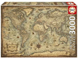 Educa, Puzzle, Mapa świata, 3000 el. - Puzzle - miniaturka - grafika 1