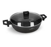 Garnki - Garnek płaski z pokrywką 28 cm Forte Zwieger - miniaturka - grafika 1