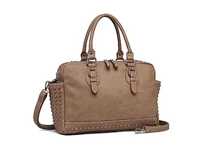 collezione alessandro Torebka boho z mocnej struktury, przyczepnego materiału 34 cm x 24 cm x 12 cm, brązowy, jeden rozmiar - Torebki damskie - miniaturka - grafika 1