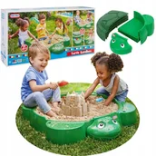 Place zabaw - Piaskownica Basen na Kulki 2w1 Plastikowa Duża Składana Zamykana Żółw - miniaturka - grafika 1