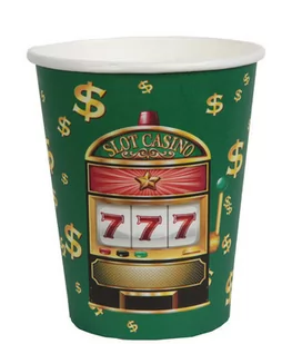 SANTEX Kubeczki papierowe "Kasyno"  250 ml 10 szt - Naczynia i sztućce jednorazowe - miniaturka - grafika 1
