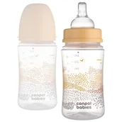 Butelki dla niemowląt - Canpol Babies Butelka Antykolkowa EasyStart 240 ml Beżowa Mountains 3m+ - miniaturka - grafika 1