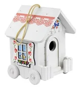 Klatki i wyposażenie dla ptaków - Vitapol Lęgówka dla ptaków biała drewniana,16x17x22,5cm - miniaturka - grafika 1