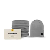 Czapki damskie - BUFF Product Bundle Niels czapka i szal kominowy szary, uniseks, dla dorosłych, rozmiar uniwersalny - miniaturka - grafika 1